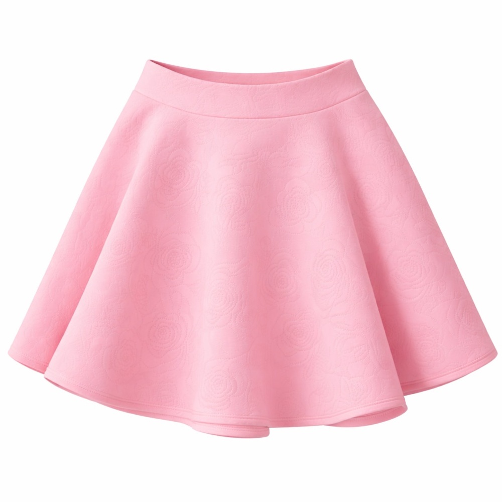 Elegant Pink Flared Skirt XS